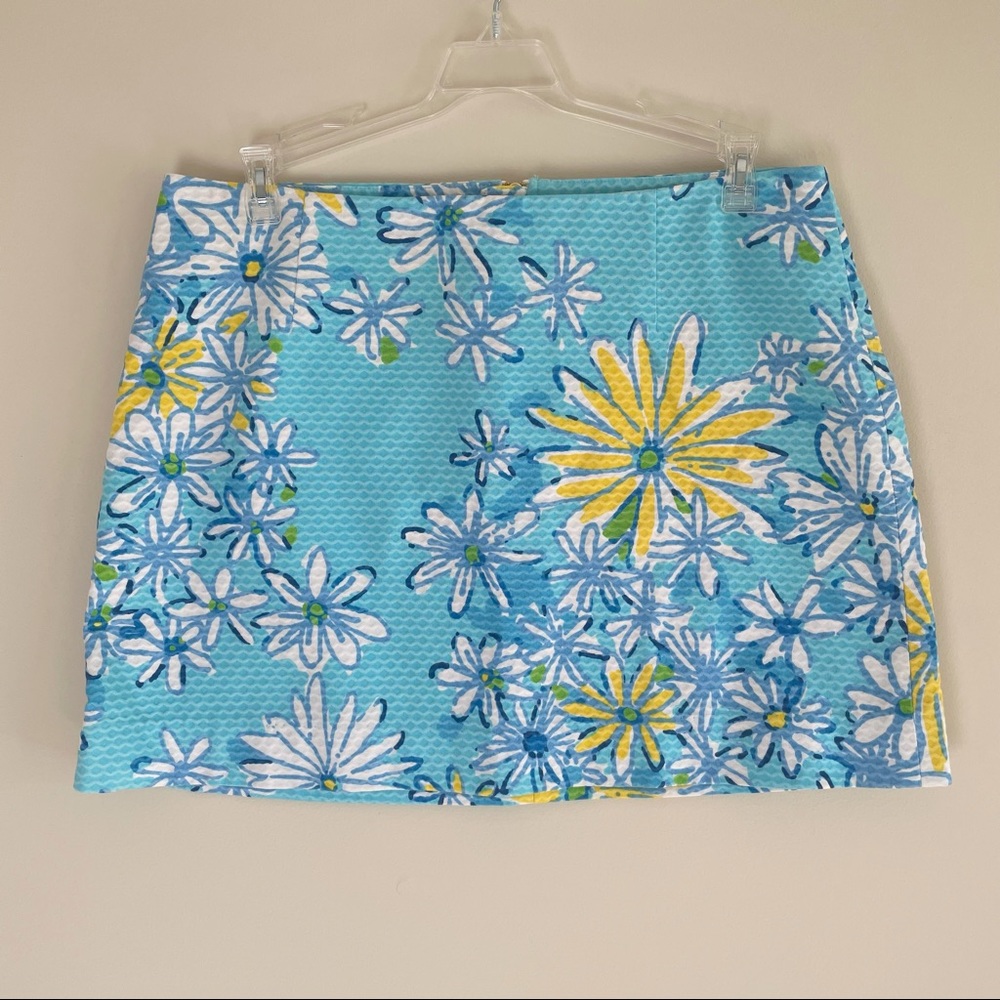 Lilly Pulitzer Tate Breakwater Daisy Blue Skirt
